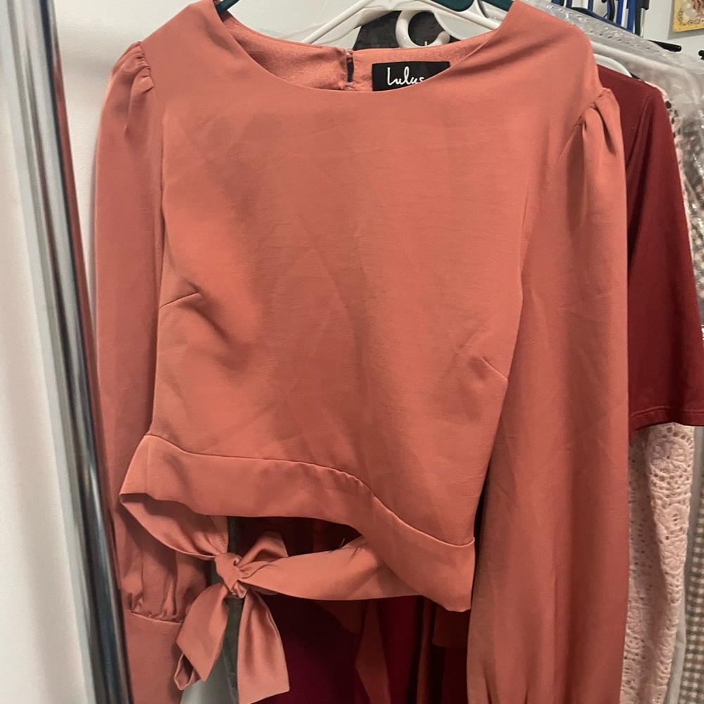 Crop long sleeve shirt